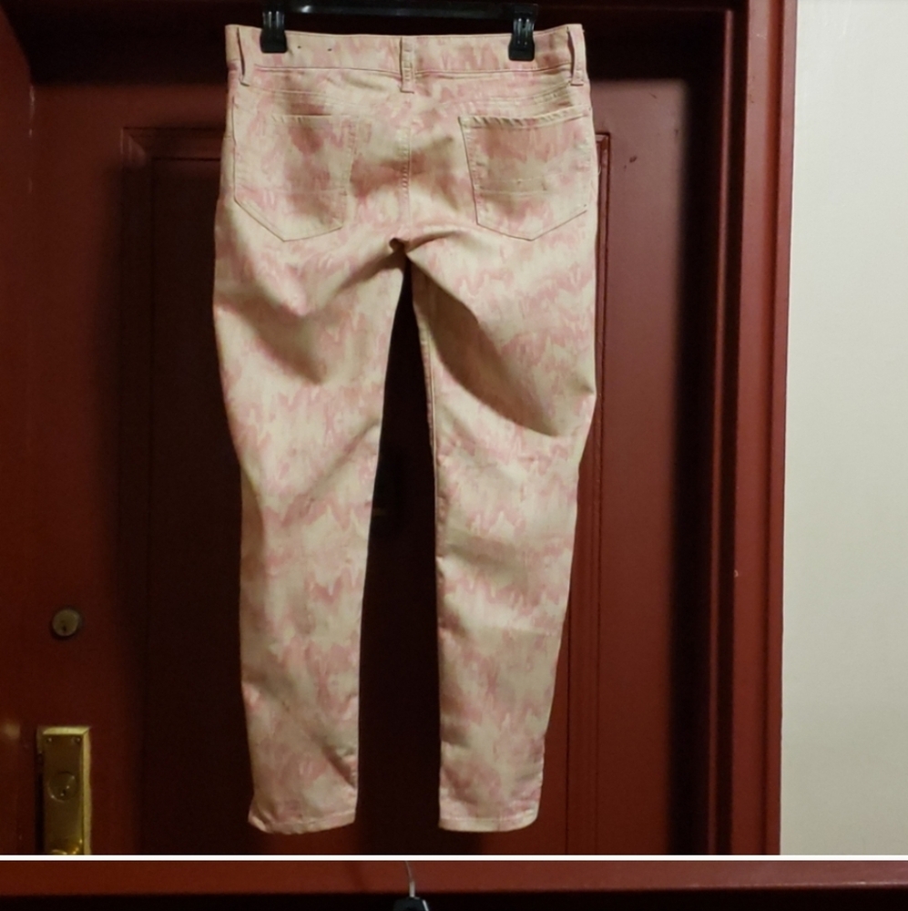 American Eagle Outfitters Women's Stretch Jegging - Pink & Beige Size 6